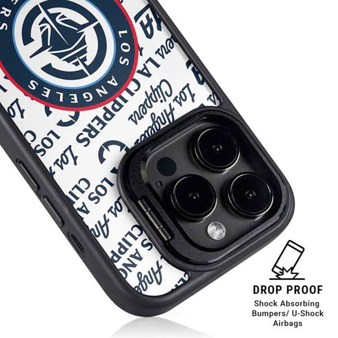 NBA Los Angeles Clippers Blast Text iPhone 15 Pro Kickstand Case
